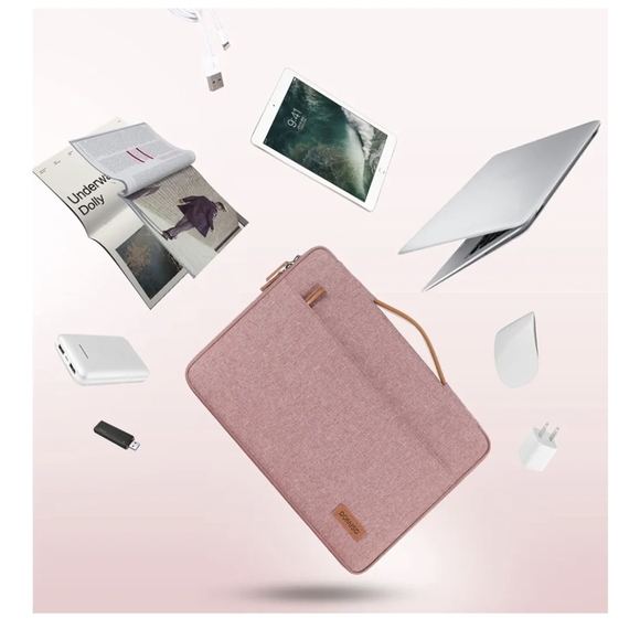 DOMISO  Laptop Sleeve Portable Carrying Case Comfort Handbag Pink 16" - Picture 3 of 14